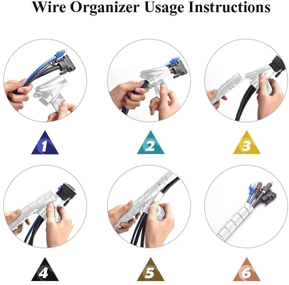 WireWizard - Flexible Spiral Cable Organizer