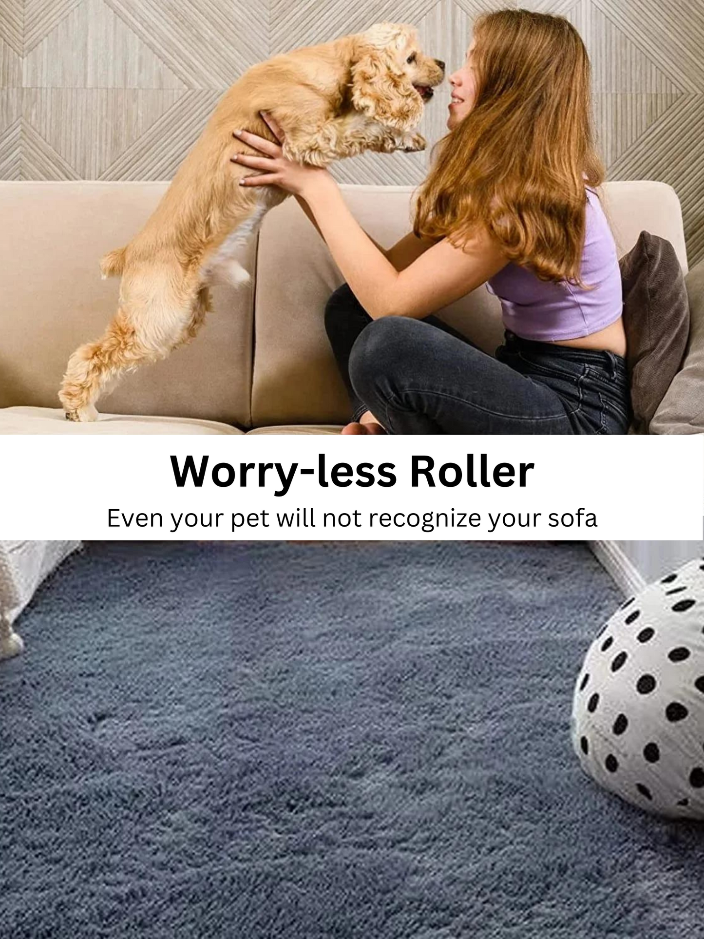 Worryless Roller-Portable Multi usage Fabric cleaner
